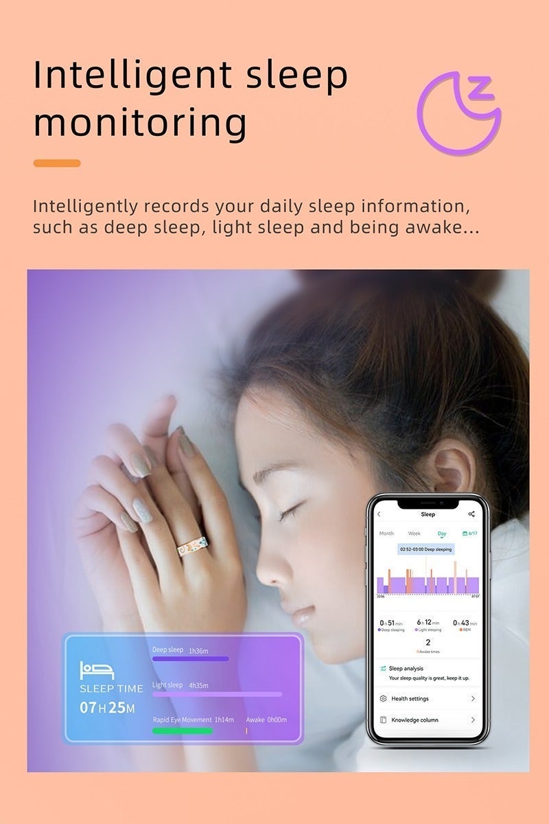 ZXING 2026 New Year Fashion Tech Ramadan Smart Wearable Gift Exclusive Private Model NFC Waterproof Smart Ring Titanium Steel Multiple Sport Modes Health Monitoring - Image 2