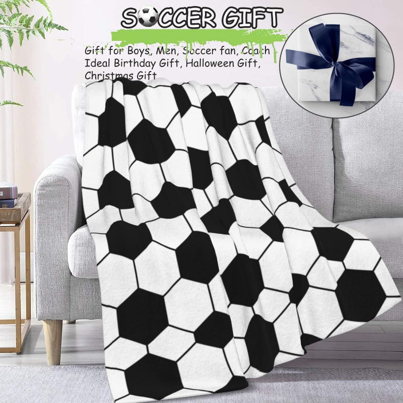 AUIVTY هدايا كرة القدم بطانية Auivty لكرة القدم للأولاد 8-12 هدايا مدرب فريق كرة القدم Fleece رمي بطانية الأطفال عاشق كرة القدم لعيد الميلاد (50 "" X60 "لكرة القدم) - Image 5