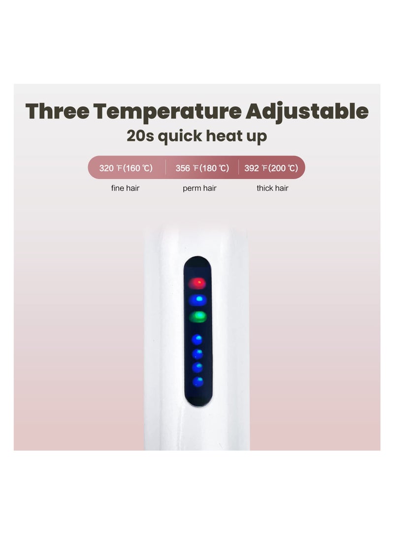 SYOSI، مكواة شعر لاسلكية، مكواة ومجعد محمولة صغيرة لجميع تسريحات الشعر مع شحن USB، مضادة للحروق مع 3 مستويات لضبط درجة الحرارة - Image 5