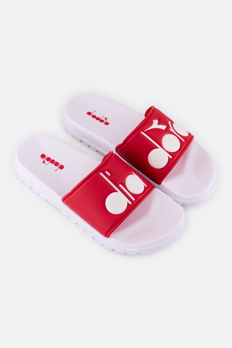 DIADORA أحذية سلايدز للرجال سولاناس، أحمر - Image 2