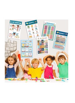 SYOSI Educational Posters, 16 Boho Kids Toddlers Teacher Posters, Preschool Home School Essentials, for Classroom Posters Elementary, Learning Posters for Toddlers Preschool Classroom Supplies  - Image 5