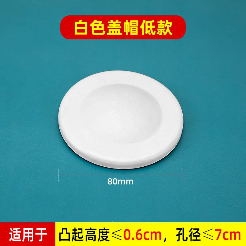 Bathroom Wall Decorative Hole Cover Low Cap White 