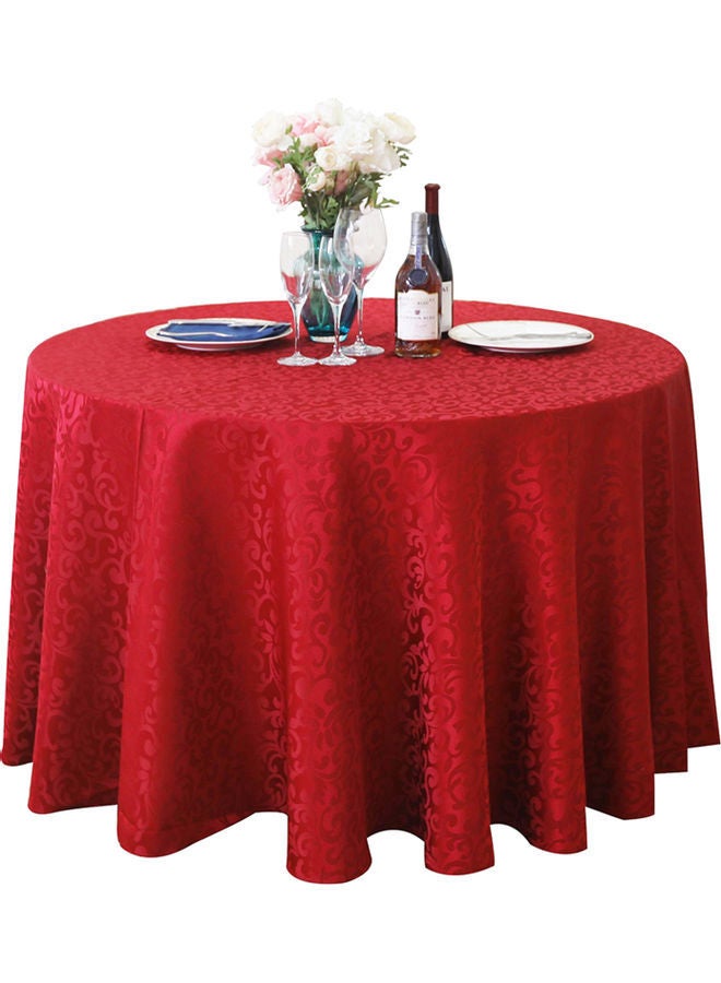 نيبمينينت مفرش طاولة دائري من البوليستر مقاوم للتمزق ولا يبهت أحمر