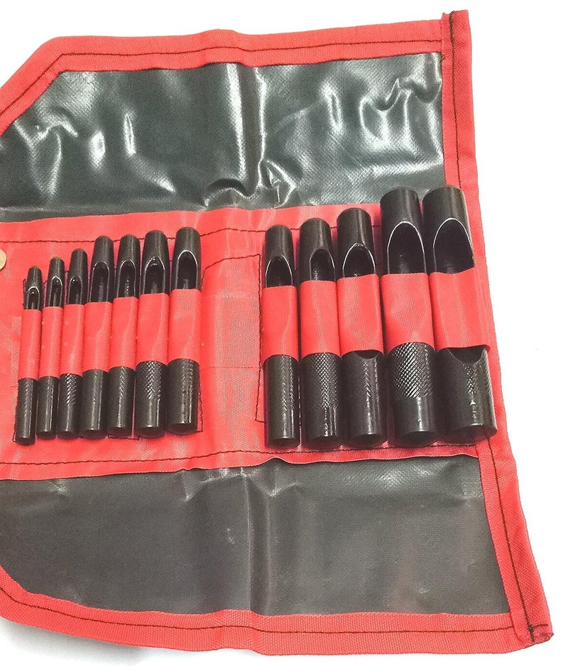 TUNIR Jet Leather Hole Punch Set (4,5,6,7,8,9,10,12,14,16,18,20) - Image 1
