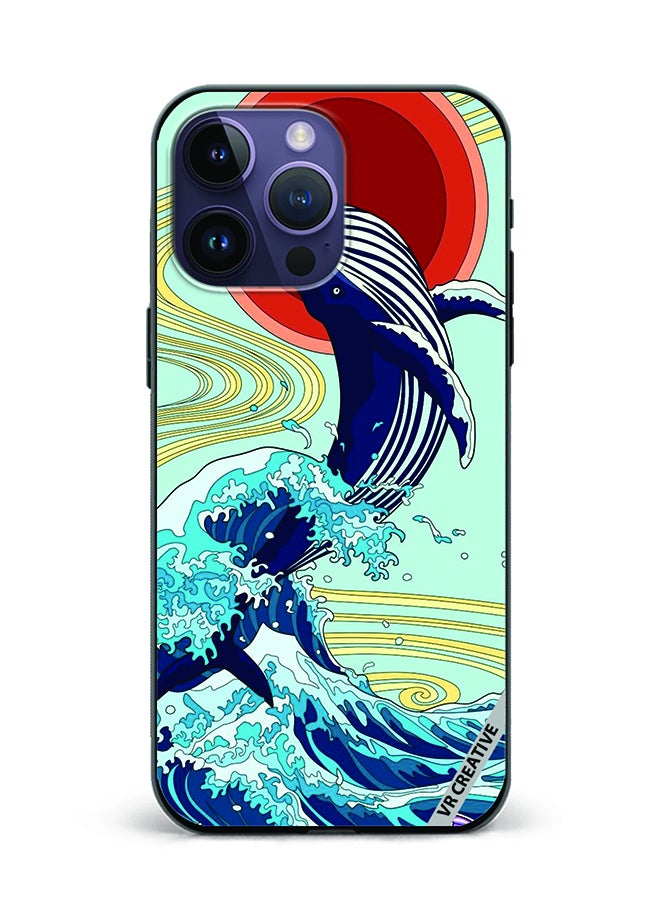 VR CREATIVE Protective Case Cover For Apple iPhone 16 Pro Dolphin Design Multicolour - Image 1