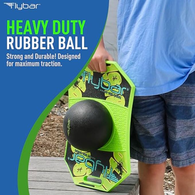 Flybar Pogo Trick Ball for Kids, Trick Bounce Board for Boys and Girls Ages 6+, Up to 160 lbs, Includes Pump, Easy to Carry Handle, Durable Plastic Deck Indoor, Outdoor Toy Pogo Jumper (Green Mean) - Image 3