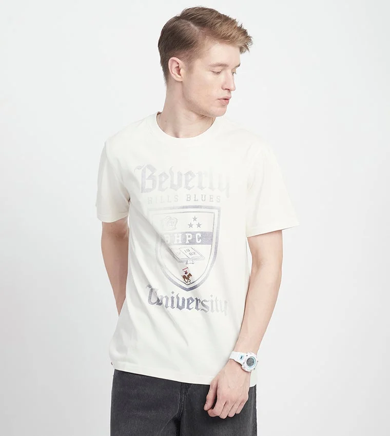 Beverly Hills Polo Club Printed Crew Neck Short Sleeves T-Shirt