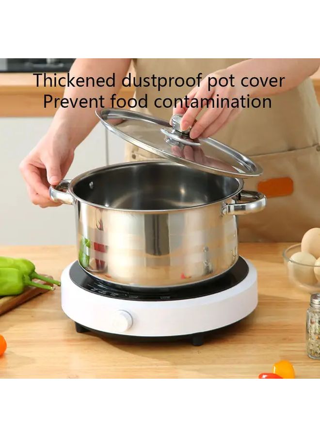 5 Piece Elegant Silvery Stainless Steel Cookware Set For Gas And Induction Stovetops Master Cooking Techniques From Searing To Simmering Premium Gift For Weddings Housewarming And Holidays - Image 5