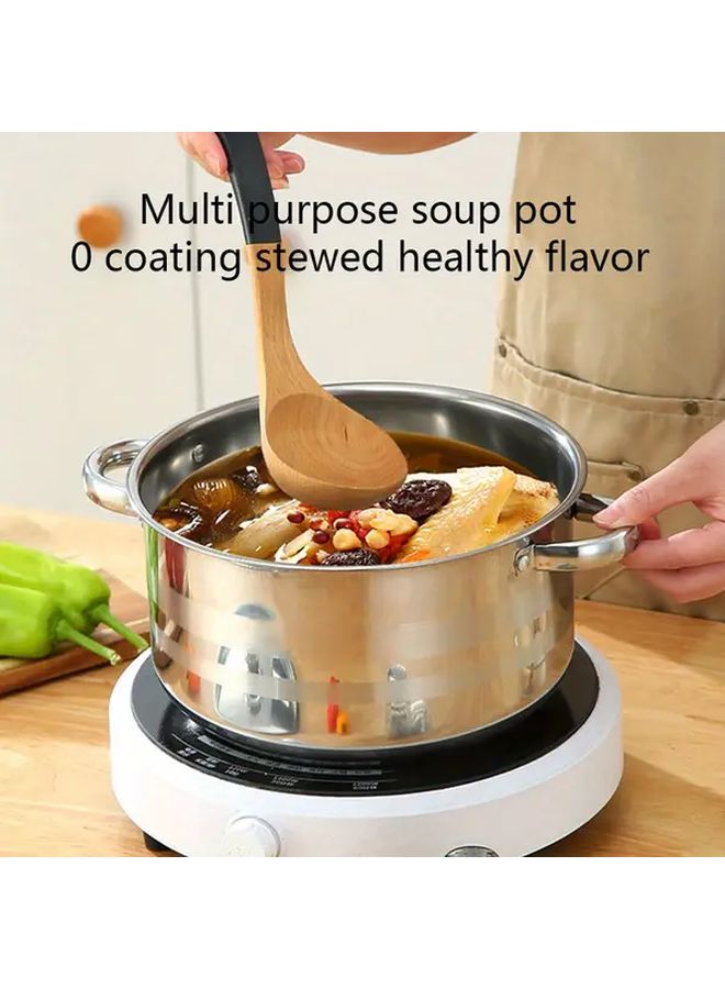 5 Piece Elegant Silvery Stainless Steel Cookware Set For Gas And Induction Stovetops Master Cooking Techniques From Searing To Simmering Premium Gift For Weddings Housewarming And Holidays - Image 4
