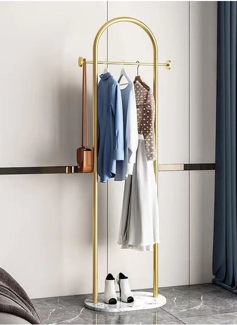 Coat rack Fashionable and Versatile Coat Rack and Clothes Hanger Stand Half-Round Shape, Multi-Functional- Arch-Shaped Metal Coat Hanger, 170*60cm, for a Sleek and Organized Living Space(Gold)