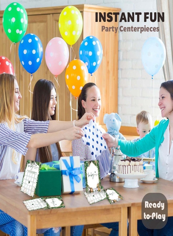 Kqfdr Hilarious Baby Shower Games, Baby Bingo Game, Jungle Animals Party Decorations Favors, Ice Breaker Activities for Parents-to-Be-30 pcs, 5x7 in - C06 - Image 4