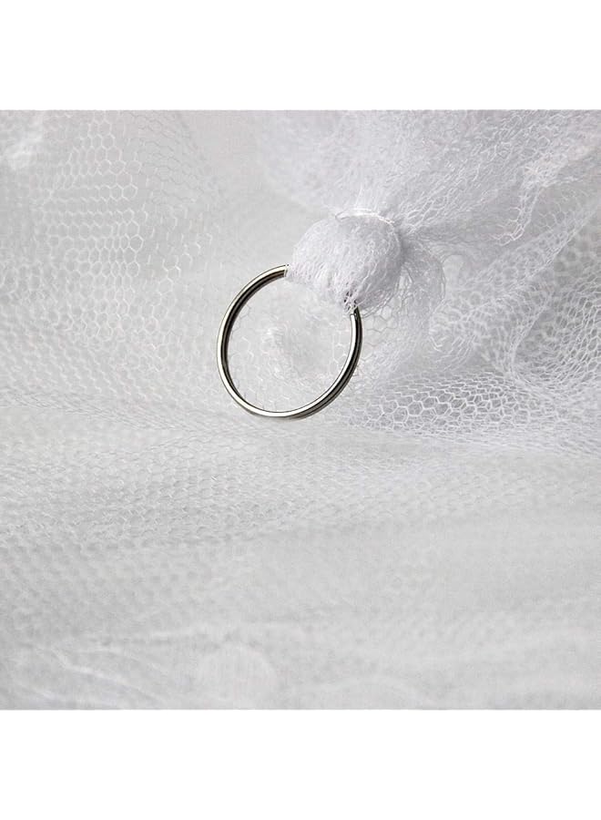 erorex Round Hoop Bed Canopy Mosquito Net For Fit Crib Twin Full Queen King  - Image 3