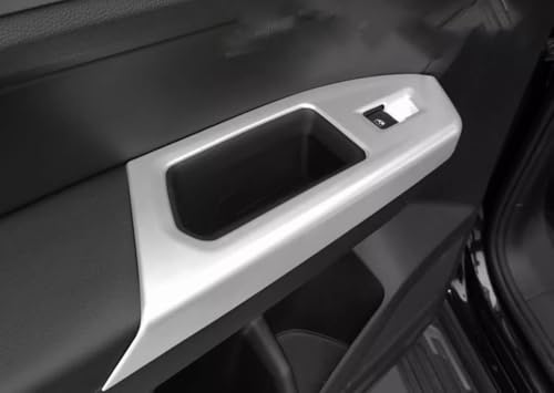 ANUNFRRE Car Accessories Fit for Volkswagen VW Atlas 2018-2023 ABS （Matte Silver） Interior Door Window Control Lock Switch Panel Cover Trim 4PCS Set(Only for Left Hand Drive) - Image 2