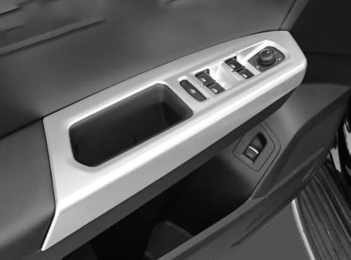 ANUNFRRE Car Accessories Fit for Volkswagen VW Atlas 2018-2023 ABS （Matte Silver） Interior Door Window Control Lock Switch Panel Cover Trim 4PCS Set(Only for Left Hand Drive) - Image 3