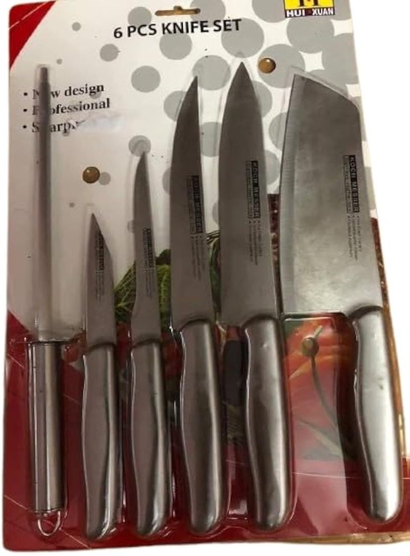 Knife Set Stanless steal 6 Pcs