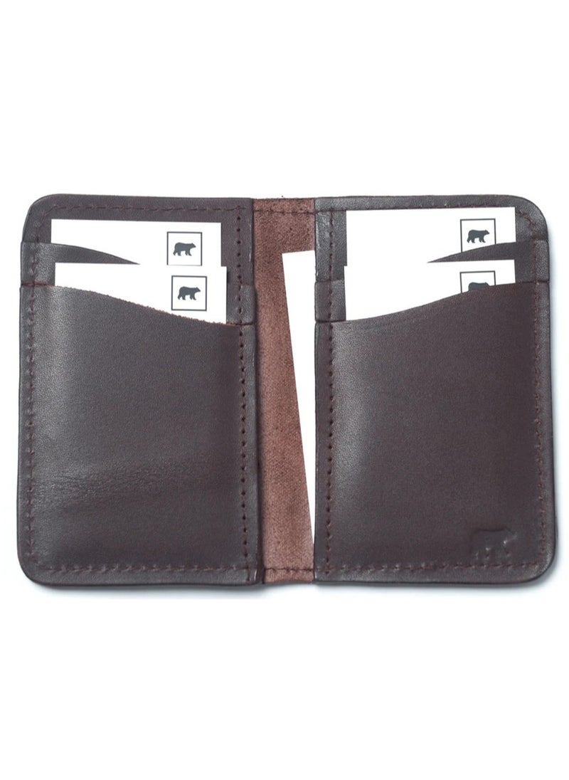 Odra Leather Men's Vertical Wallet NO22 – Dark Brown | Genuine Natural Leather, Sleek & Stylish  - Image 1