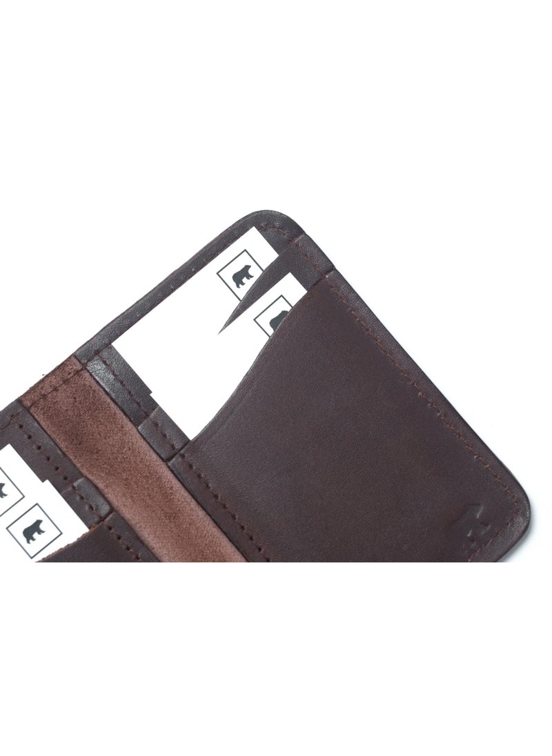 Odra Leather Men's Vertical Wallet NO22 – Dark Brown | Genuine Natural Leather, Sleek & Stylish  - Image 3