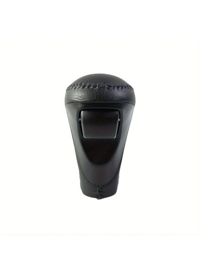 Carbon Black Gear Shift Knob Cover Faux Leather Ergonomic Design For Automatic Transmission - Image 4