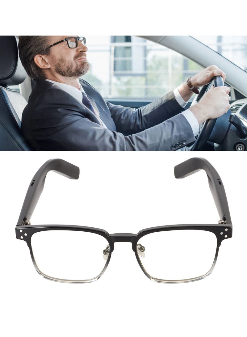 Smart Glasses Open Ear Style IPX4 Waterproof Listen Music and Calls Stereo Wireless Bluetooth 5.3 Audio Glasses Black Progressive Color Frame - Image 3