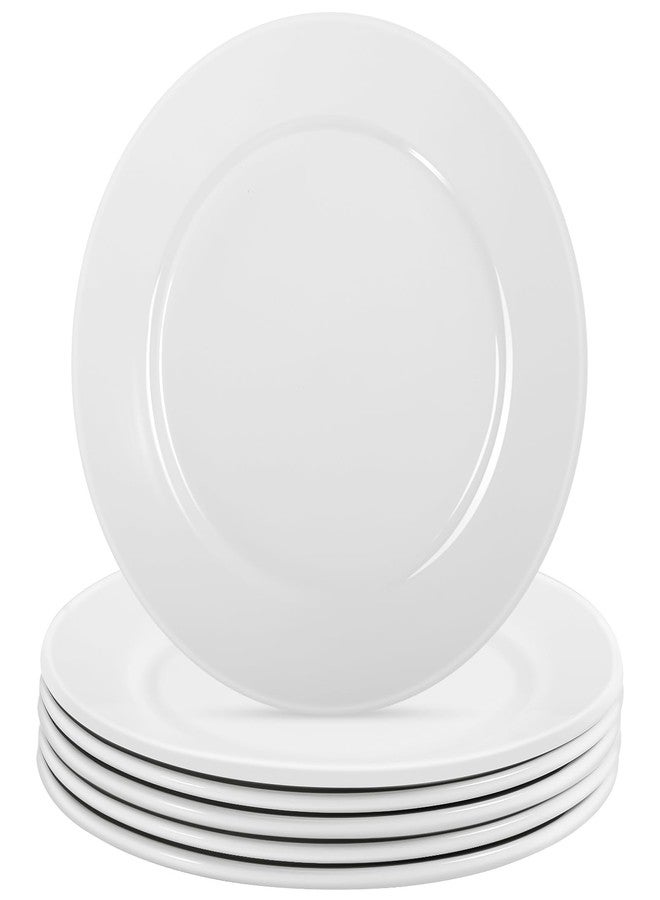 Tivcck Porcelain Dessert Plates,8 Inch White Salad Plates,Small Appetizer Plates,White Porcelain Dinner Plates,Ceramic Dessert Plates,Microwave & Dishwasher Safe-Set of 6 - Image 1