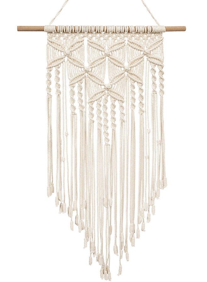 Cottoncube Macrame 100% Cotton Handmade Bohomeain Style Wall Hanging Large Size for Beautiful Interiors Nordic Woven Wall Decor Tapestry, for Apartment, House Living, Home Decoration, Abstract, Beige - Image 2