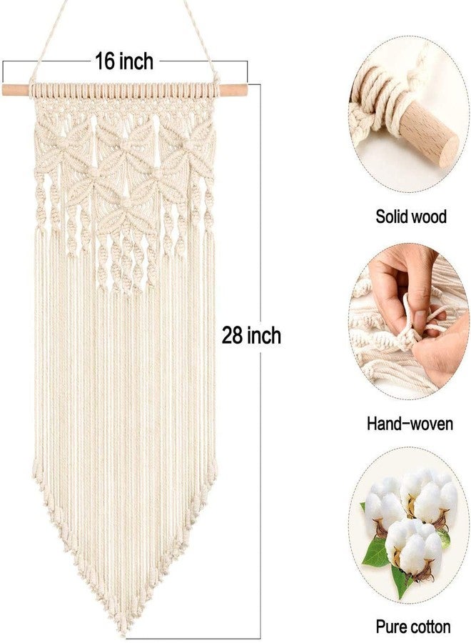 Cottoncube Macrame 100% Cotton Handmade Bohomeain Style Wall Hanging Large Size for Beautiful Interiors Nordic Woven Wall Decor Tapestry, for Apartment, House Living, Home Decoration, Abstract, Beige - Image 3