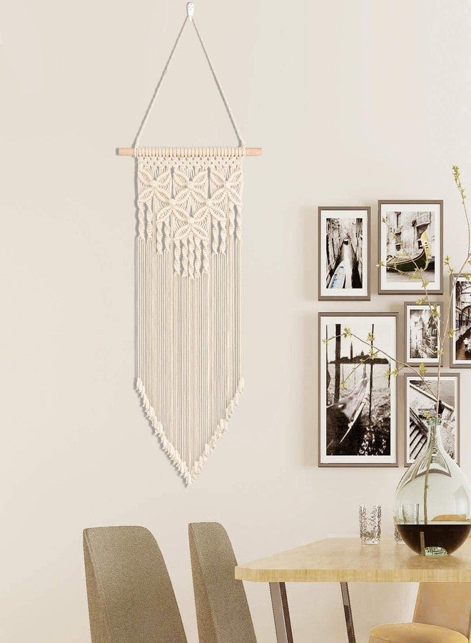 Cottoncube Macrame 100% Cotton Handmade Bohomeain Style Wall Hanging Large Size for Beautiful Interiors Nordic Woven Wall Decor Tapestry, for Apartment, House Living, Home Decoration, Abstract, Beige - Image 5