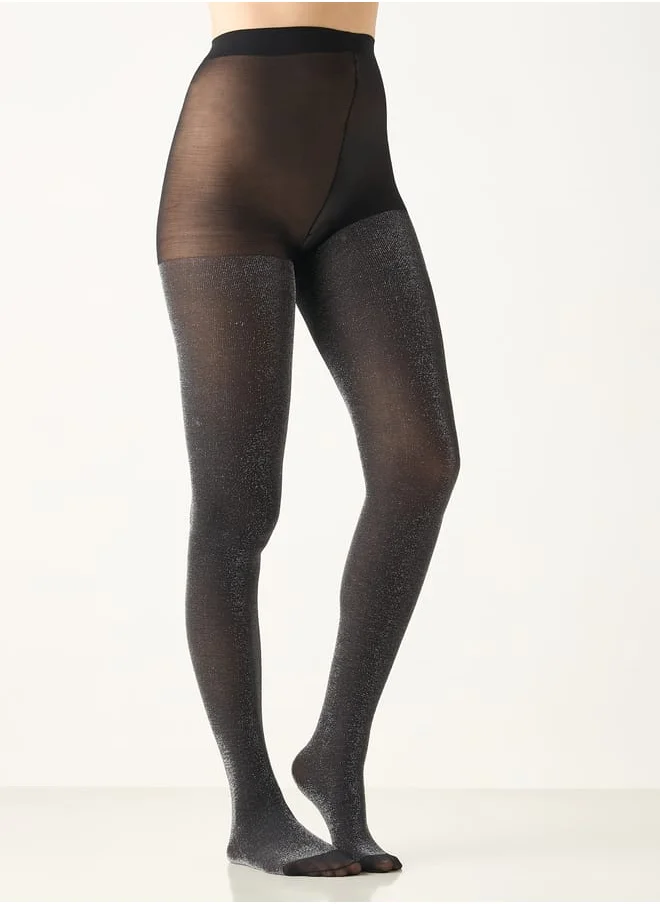 سيليست Textured Tights with Elasticated Waistband