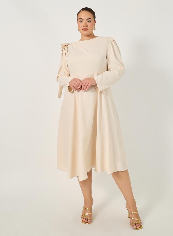 Styli Sleeve A-Line Dress  - Image 1