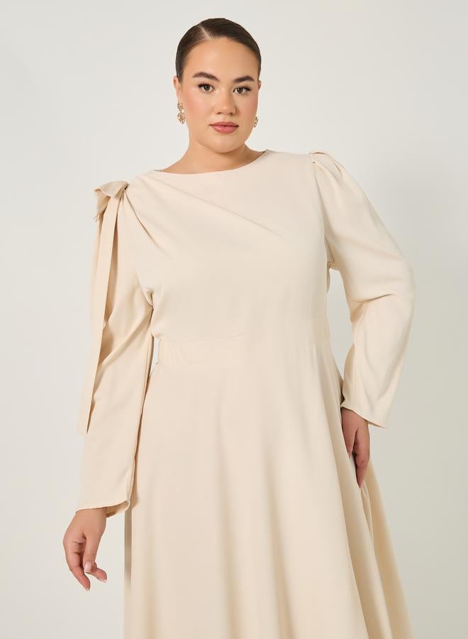 Styli Sleeve A-Line Dress  - Image 3