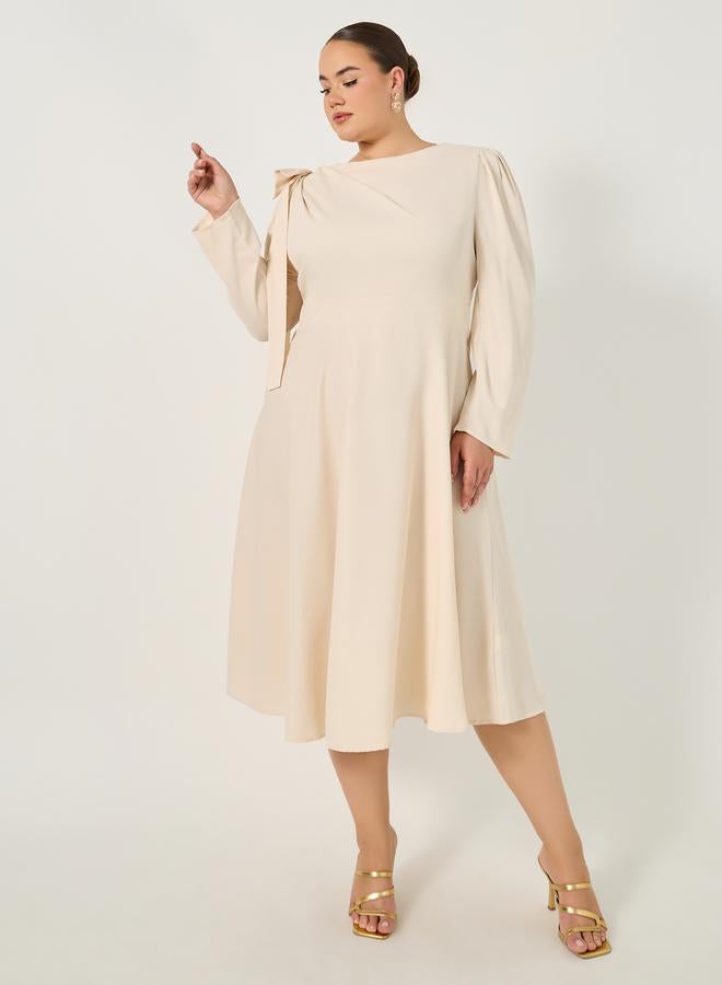 Styli Sleeve A-Line Dress  - Image 2