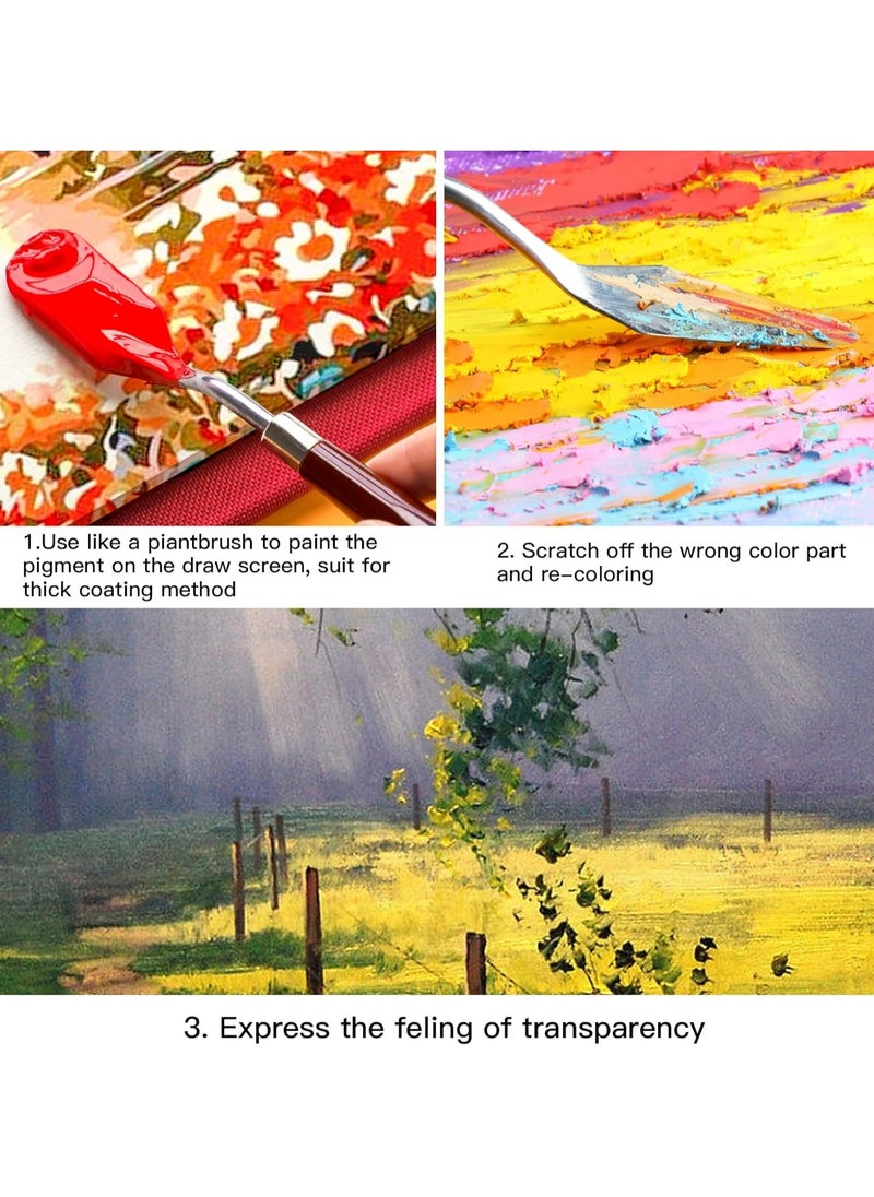 Oasisgalore - 10 PCS Stainless Steel Palette Knife Set, Flexible Spatula Painting Knives for Oil,  Texture Paste Application, Color Mixing. - Image 1
