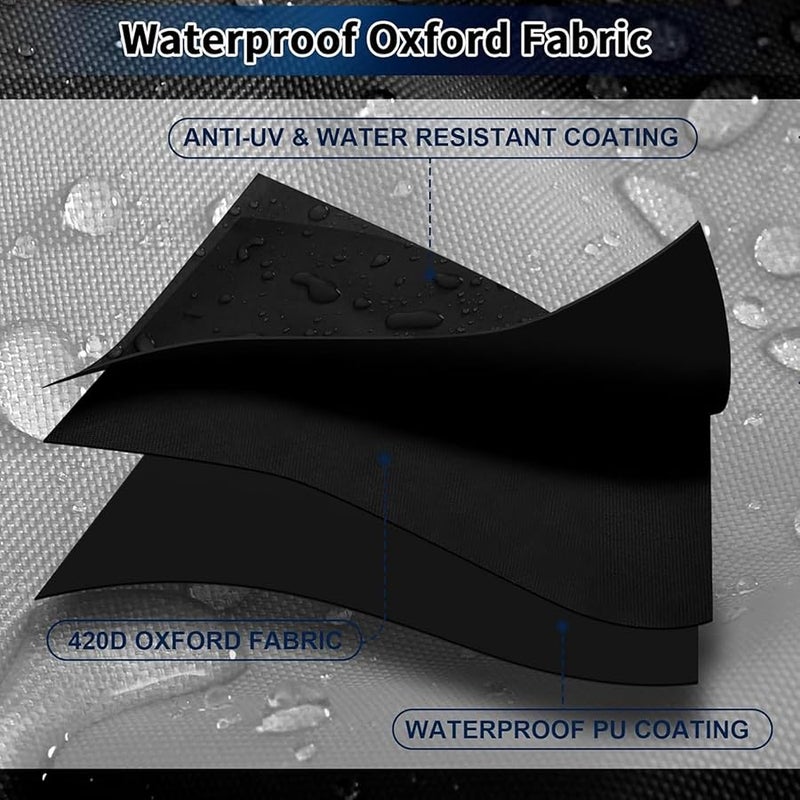 Khaki Pyramid Patio Heater Cover Waterproof Windproof UV Resistant with Zipper Easy Installation - Image 5