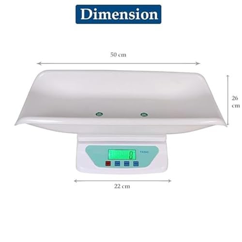 Dr. Care Digital Baby Weighing Scale for Newborns, Infant & Toddler Tray, Measures Up to 30kg, LCD Display, Accurate & Lightweight Baby Weight Machine TS-500 (White) - Image 4