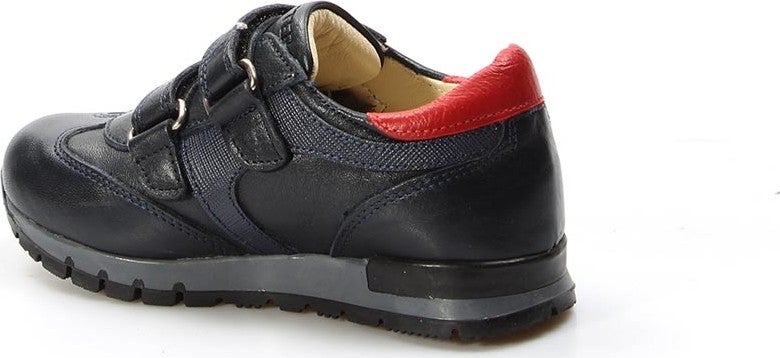 Fast Step Unisex Genuine Leather Laceless Orthopedic Casual Daily Children's School Shoes Navy Red 006pa900  - Image 2