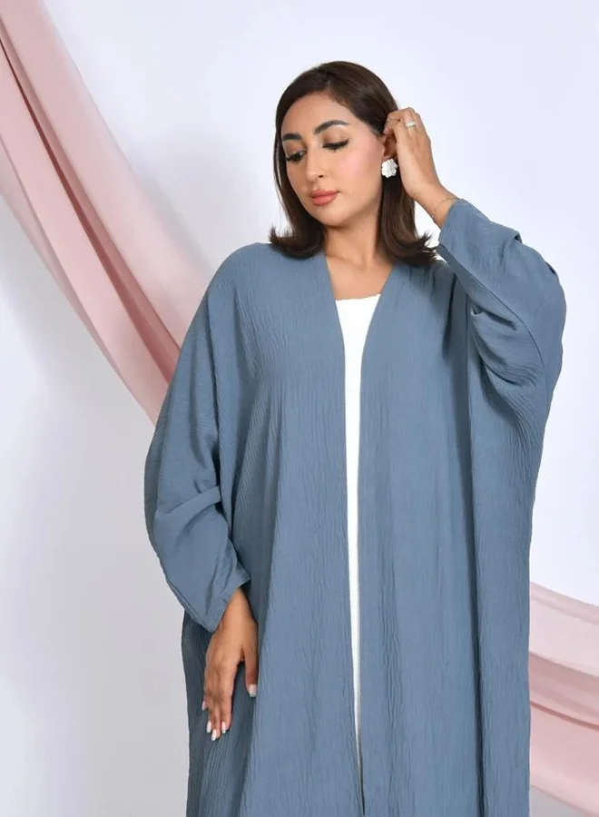 عبايات حوراء عباية عملية ربع بشت باللون الازرق