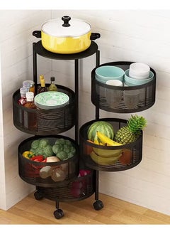 5-Layer Round Kitchen Storage Shelf With Wheels, Black - pzsku/Z144E94D784A3DFF52C0CZ/45/_/1725503697/436ab757-dd2a-4df0-a34b-be64a35e0dea