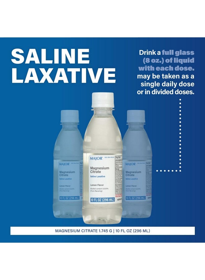 Major Magnesium Citrate Saline Laxative - Helps Relieve Occasional Constipation (Irregularity) - Lemon Flavor - 10 Fl. Oz. (1 Pack) - Image 3