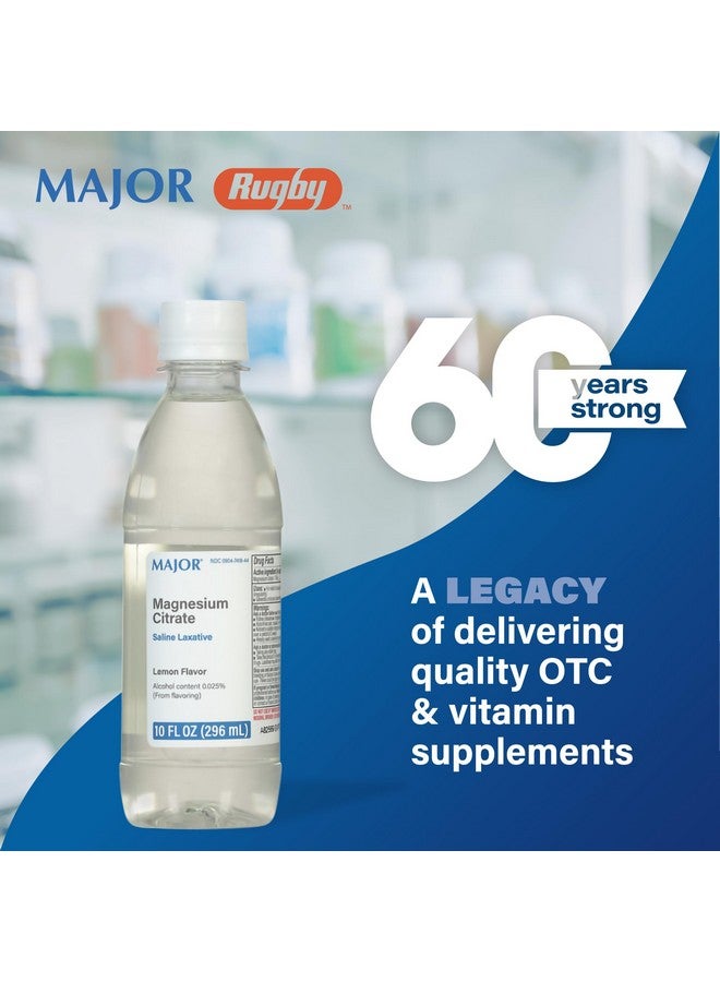 Major Magnesium Citrate Saline Laxative - Helps Relieve Occasional Constipation (Irregularity) - Lemon Flavor - 10 Fl. Oz. (1 Pack) - Image 2