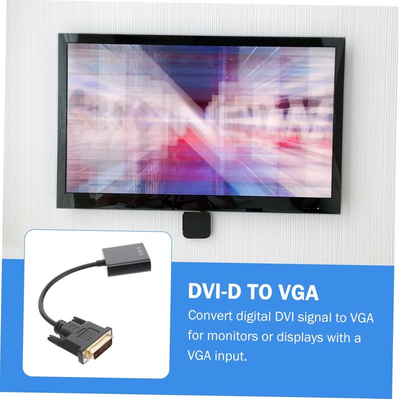 Merryhapy DVI to VGA Converter Cable 1 Pin Black High Resolution Compatible - Image 4