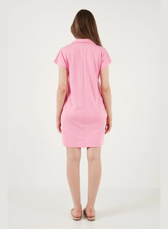 Lela  Lela Regular Fit Polo Collar Mini Dress Women's Dress 5866153 for Women | Best Price UAE