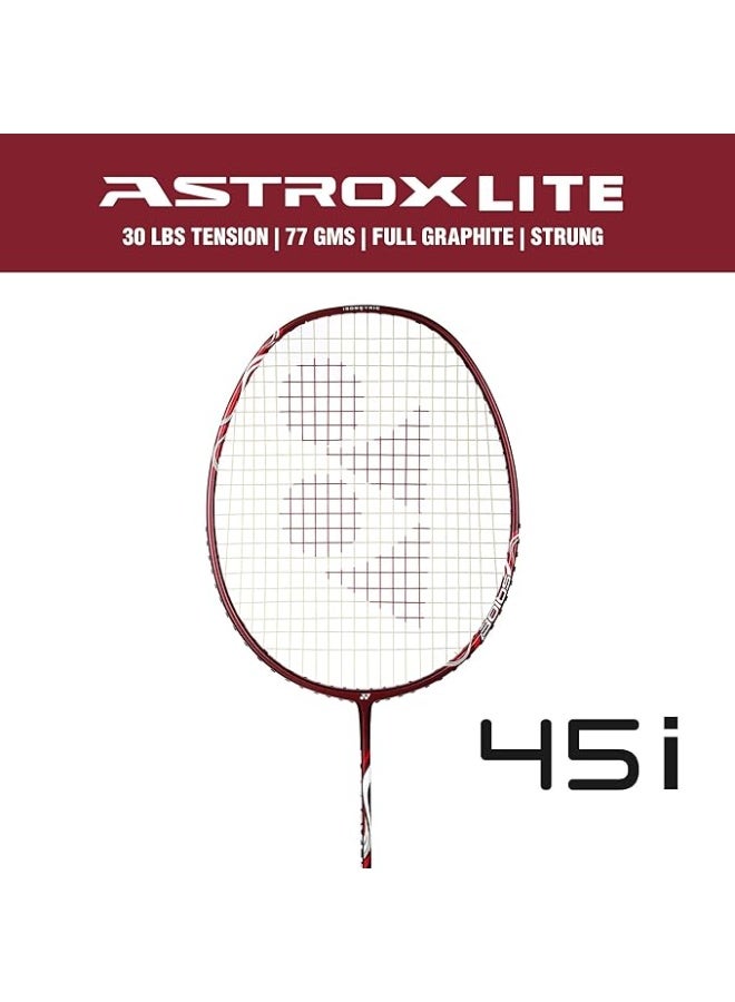 يونيكس مضرب الريشة الطائرة **AstroxLite 45i** مصنوع من الجرافيت ومجهز بالخيوط | غطاء للمضرب | وزن 77 جرامًا | شد خيوط يصل إلى 30 رطلاً - Image 3