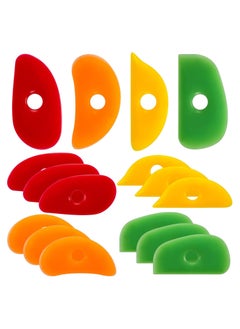 Excefore 12 Pcs Soft Rubber Rib for Pottery Clay Silicone Ceramics Tools Multi Styles Pottery Rubber Clay Ceramic Ribs for DIY Smooths Shapes Sculpting Pottery Ceramics Clay Tool  - Image 1