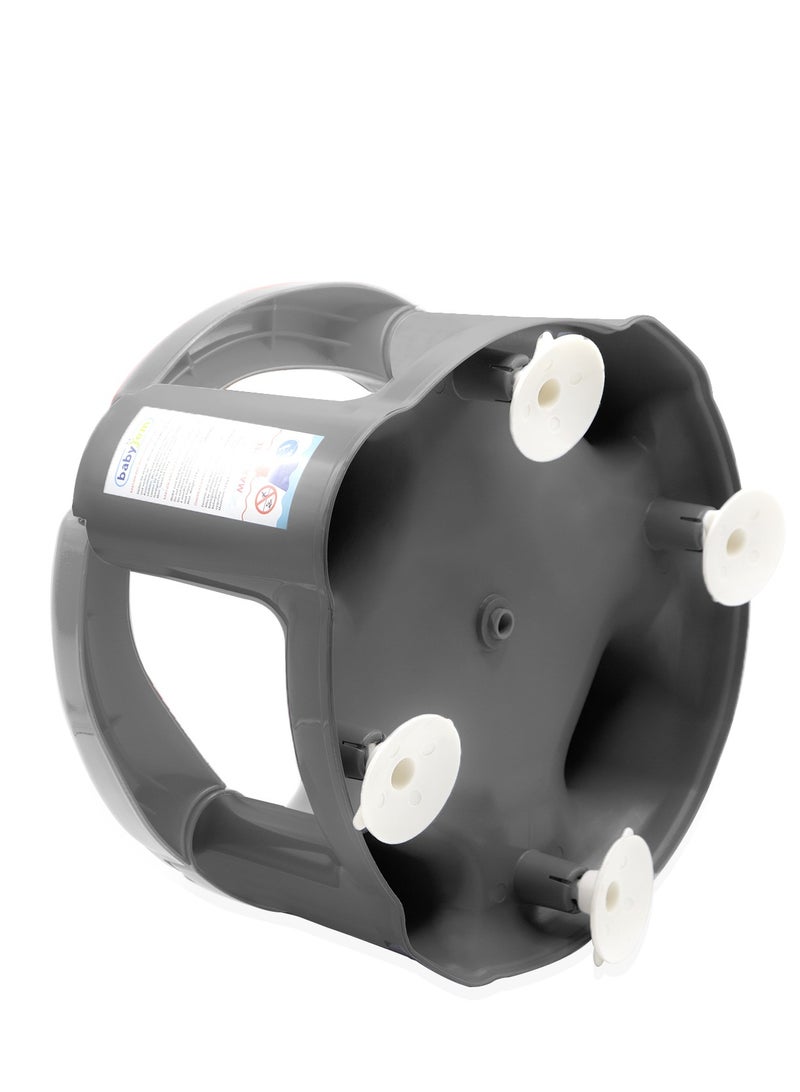 BabyJem Anti-Slip Baby Bath And Feeding Seat, 6+ Months - Grey - Image 3