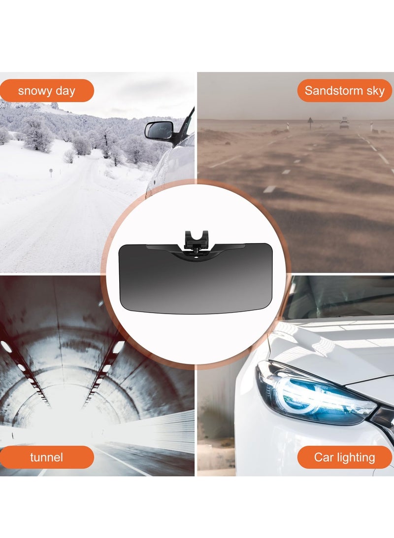 SYOSI Sun Visor Extender for Car, HD wear-Resistant PC Lens, Anti- Polarized/Anti-Glare Adjustable car Visor Extender, Protect from Glare, UV Rays, Snow Blindness for Safe Driving, Suitable for Cars, SUV  - Image 4
