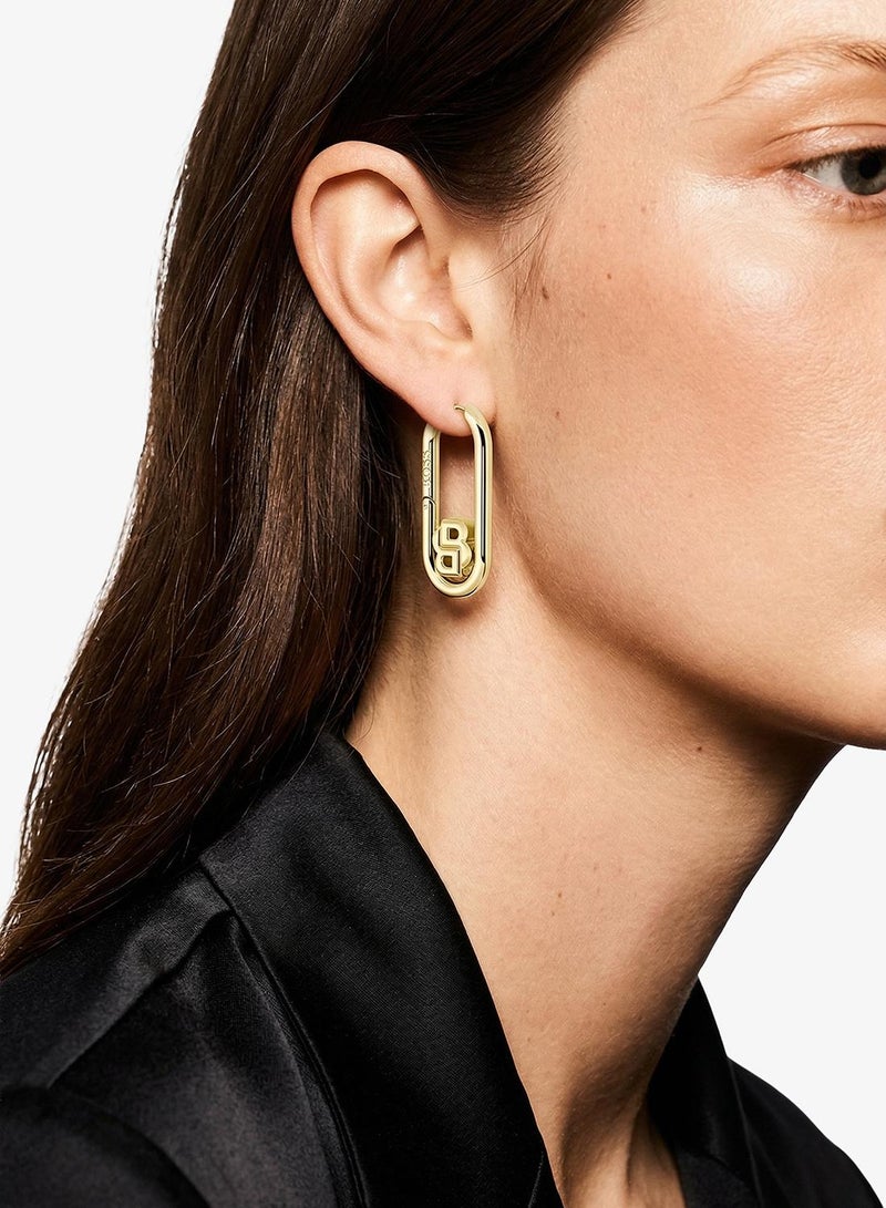 BOSS Double B Swing Earrings with a Double B Charm - 1580629 - Image 4