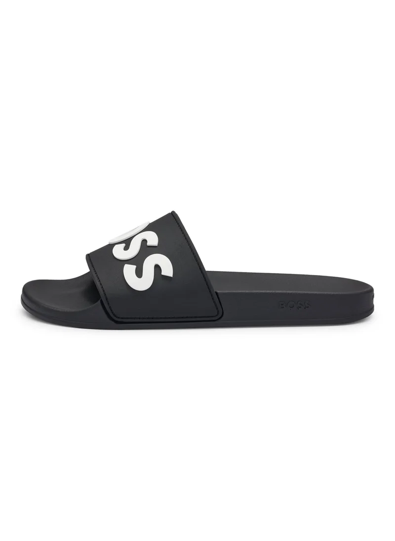 BOSS Italian-made slides with raised logo