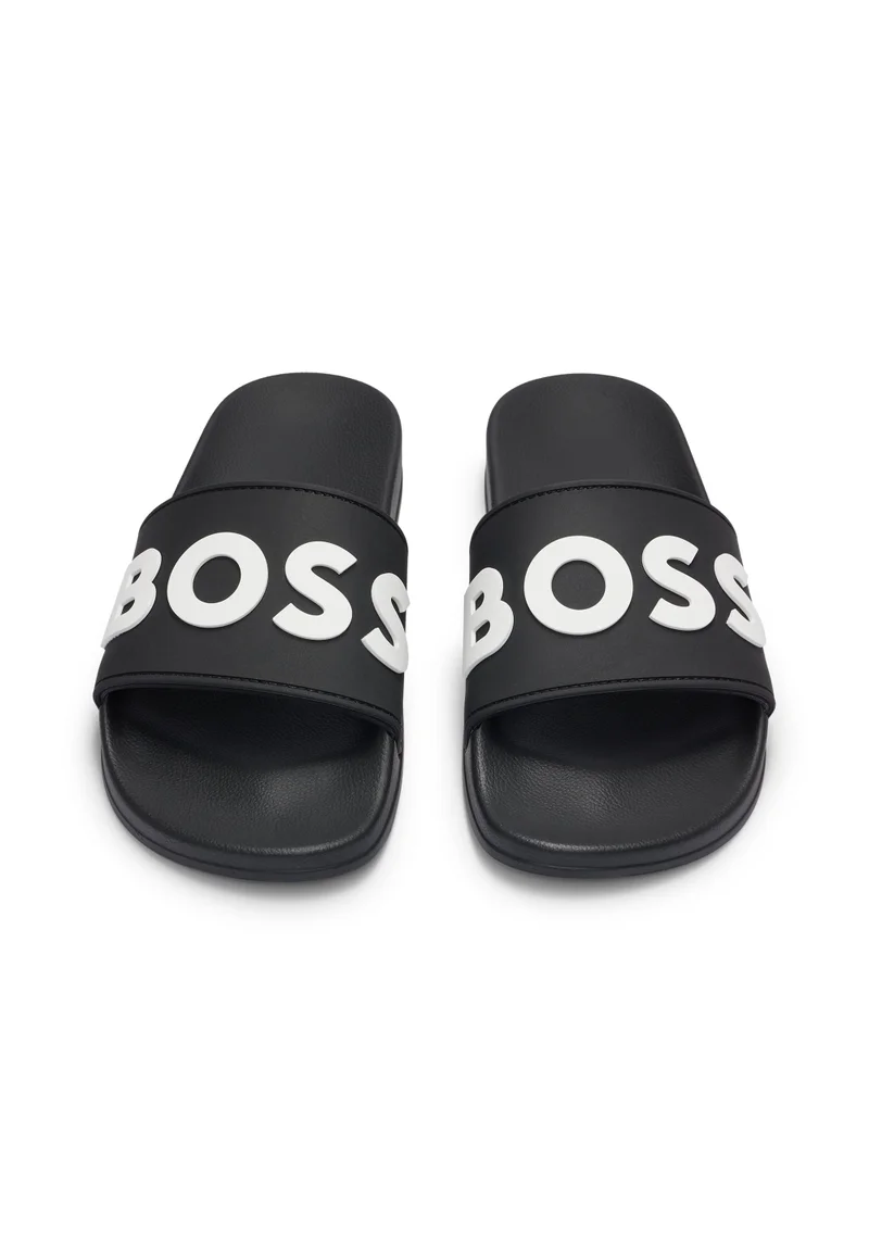 BOSS black Italian-made slides with raised logo for Men | Best Price UAE
