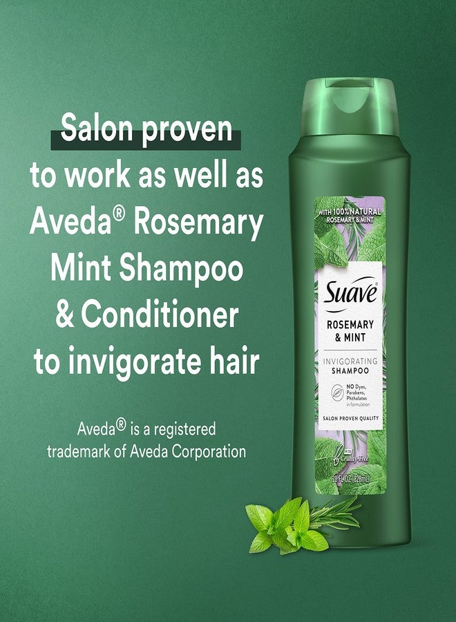Suave Professionals Invigorating Shampoo for Dry and Damaged Hair Rosemary and Mint Paraben free and Dye free Hair 28 oz - Image 2