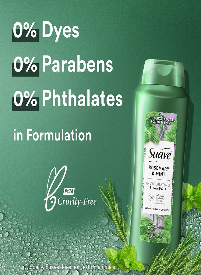 Suave Professionals Invigorating Shampoo for Dry and Damaged Hair Rosemary and Mint Paraben free and Dye free Hair 28 oz - Image 4